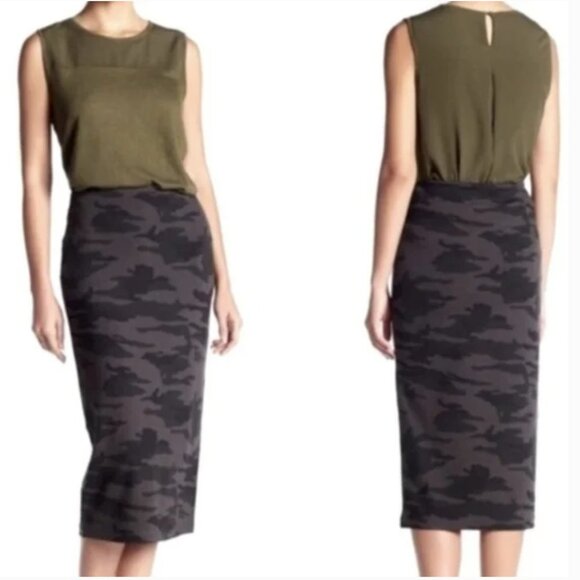 SANCTUARY dark camo bodycon stretch pencil skirt NWT size XS - Picture 4 of 4